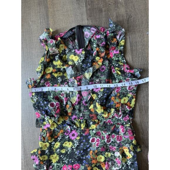 Ted Baker Women's Sleeveless Waterfall‎ Midi Dress in Black, Gloriha Size 1 - Picture 8 of 13